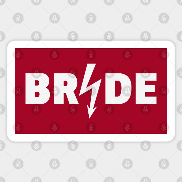 Bride Flash (Hen Night / Bachelorette Party / White) Sticker by MrFaulbaum